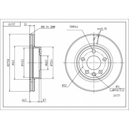BREMSSCHEIBE VORNE T4 96-...