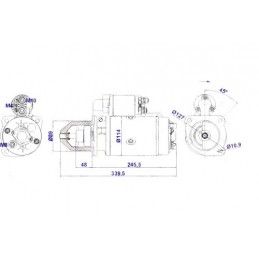 STARTER 24V 4KW Z11 45°...